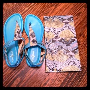 Cole Hana matching sandals and hand bag
